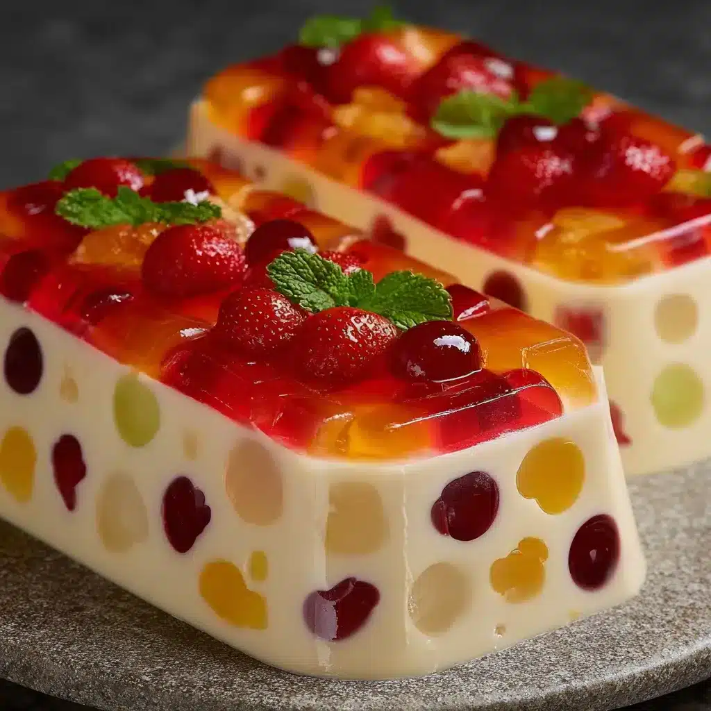 Gelatina queso Crema y Frutas