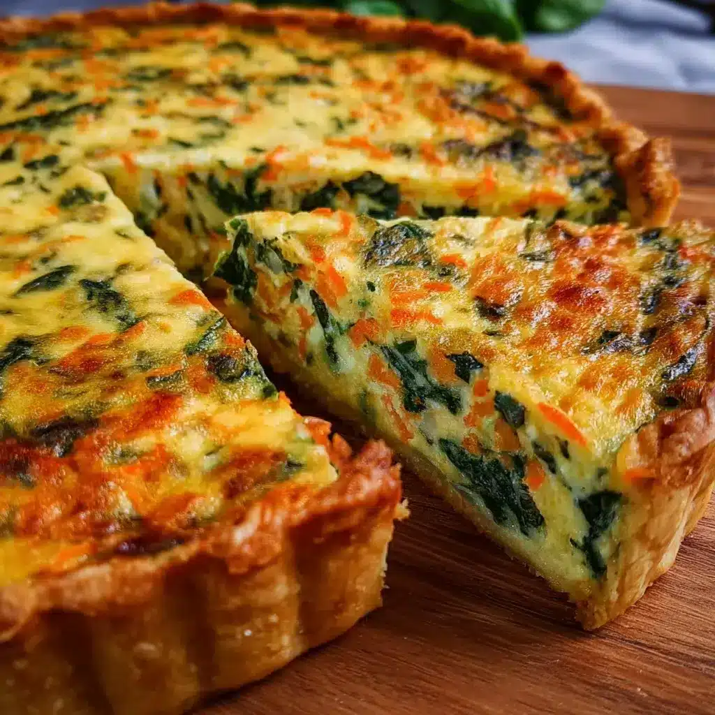 Tarta de Zanahoria Rallada con Espinacas