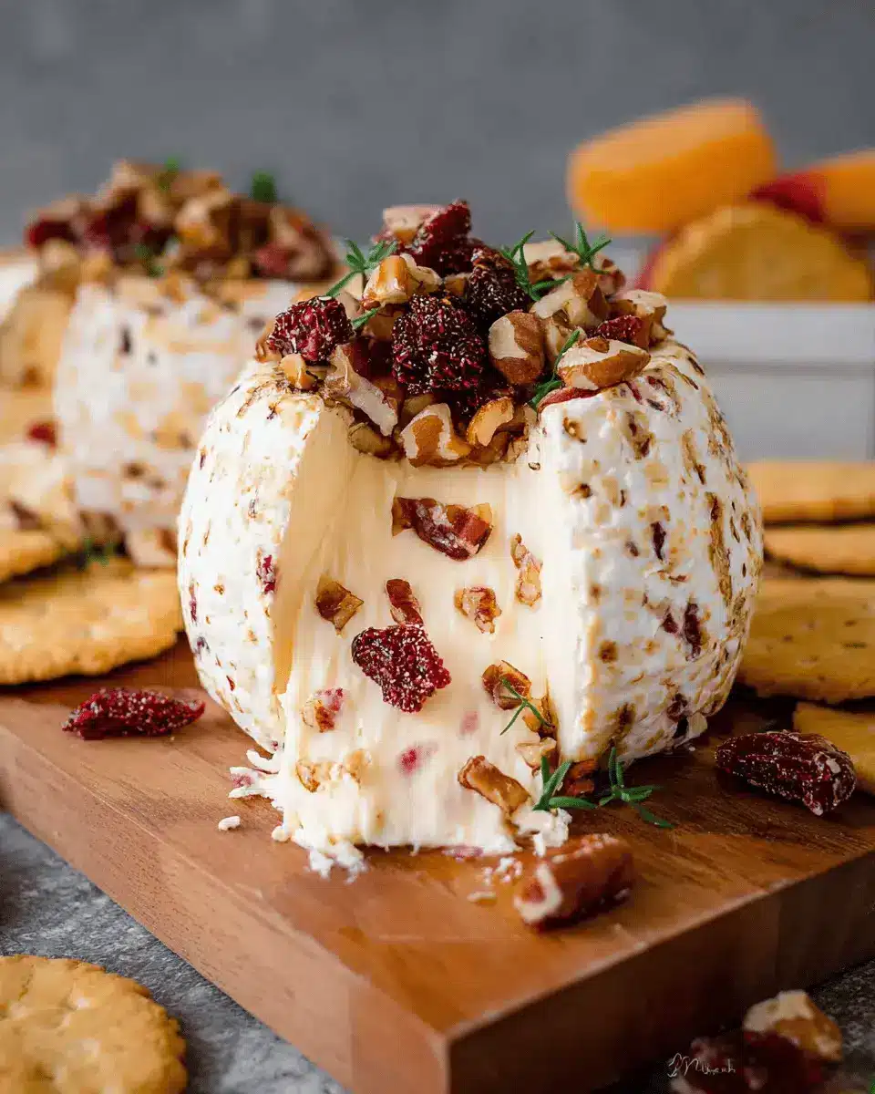 Queso con Durazno, Arándanos, Pasas y Nueces