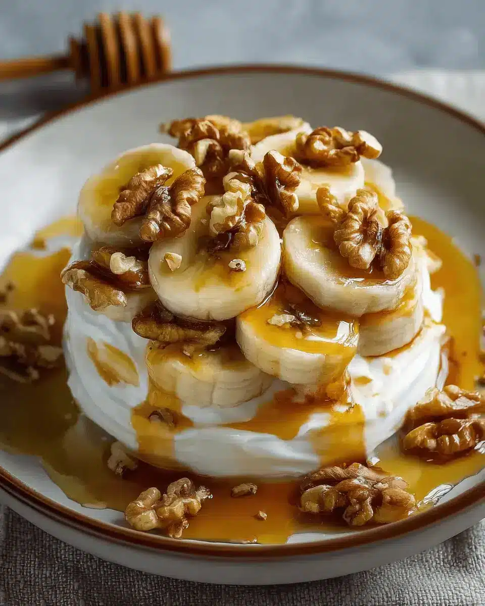 Ensalada de Banana Miel Yogur y Nueces