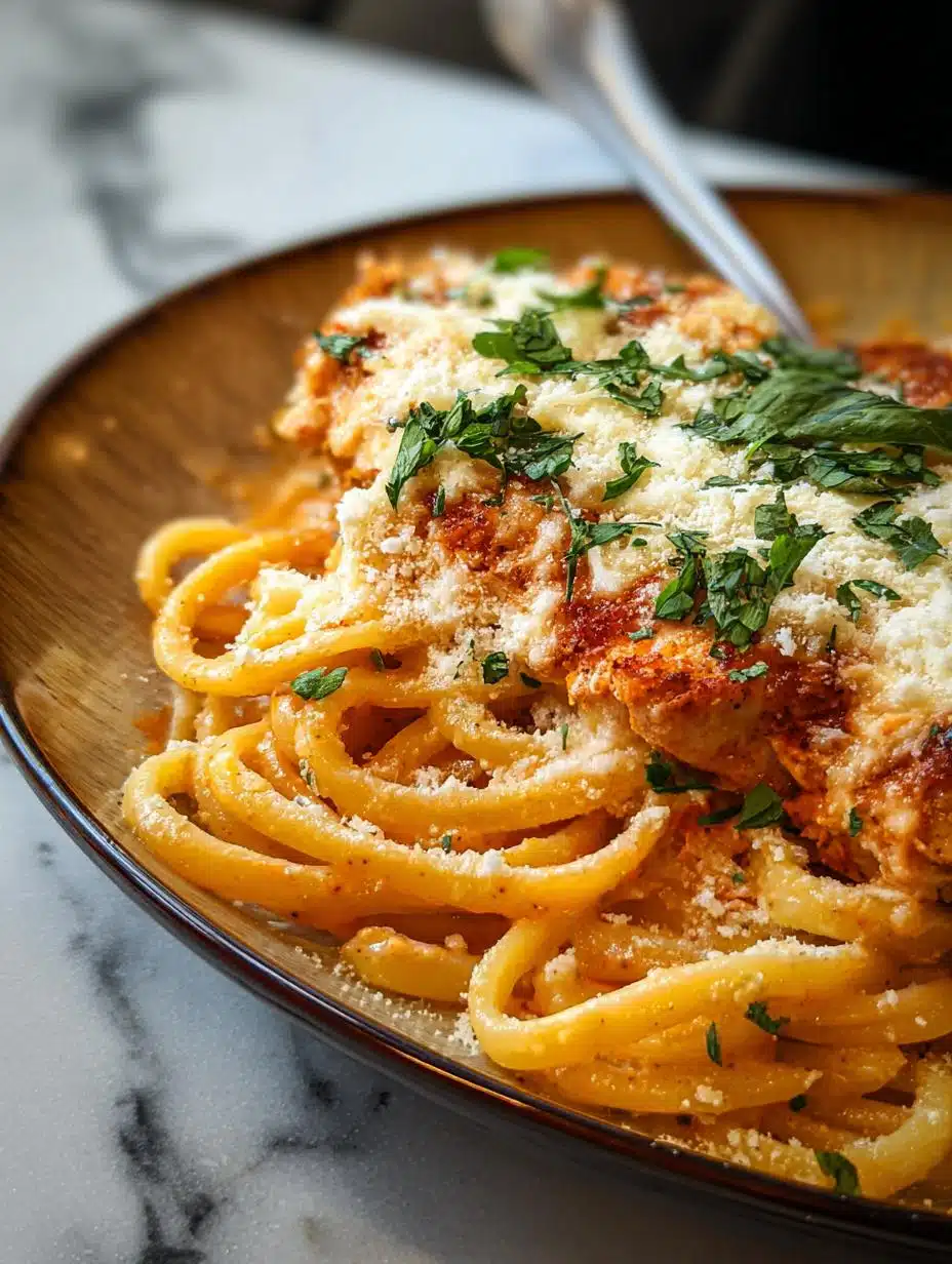 Pasta Cremosa Pollo Parmesano