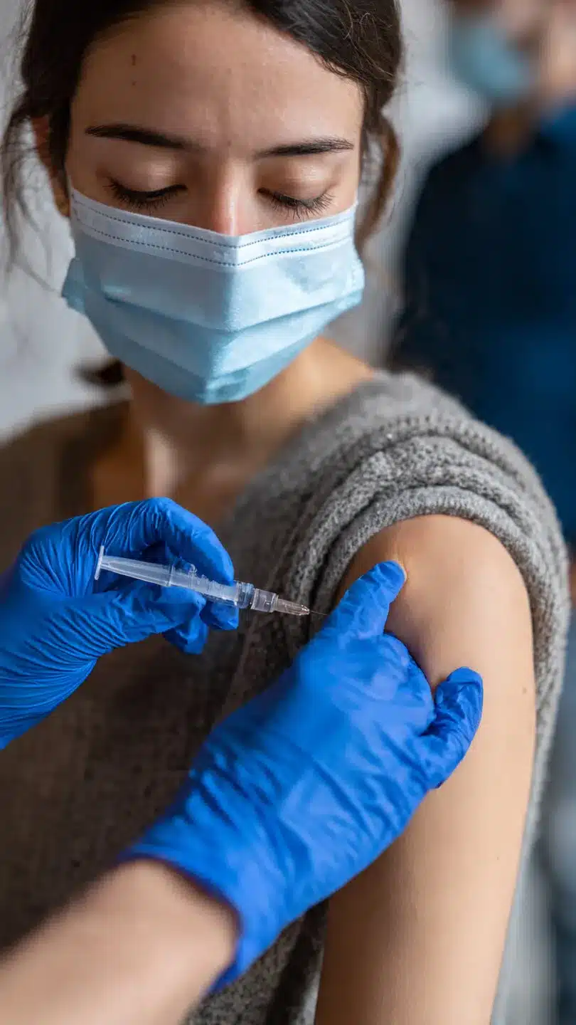 persona recibiendo una vacuna