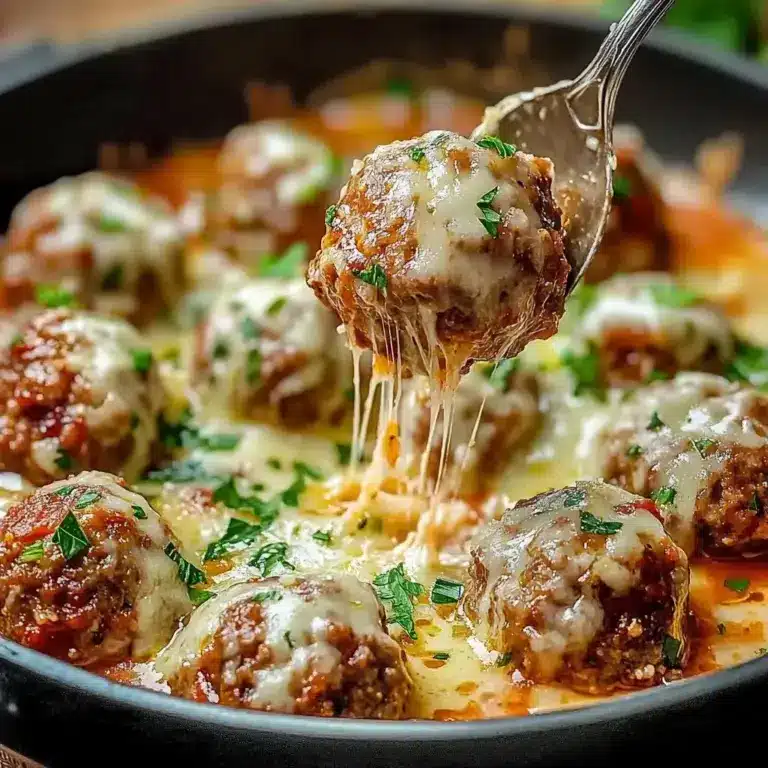 Boulettes de Bœuf à la Sauce Ail-Parmesan