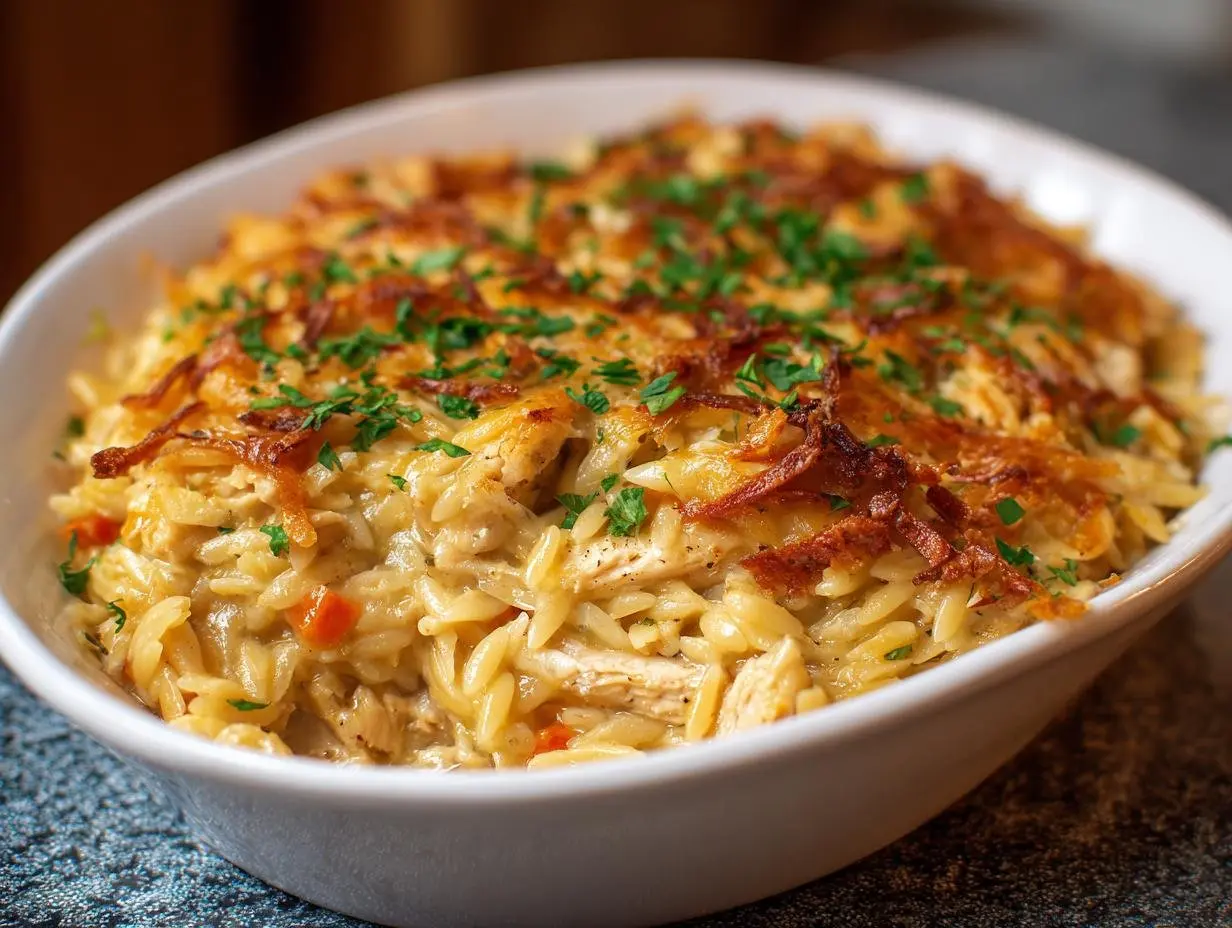 Casserole d’Orzo au Poulet