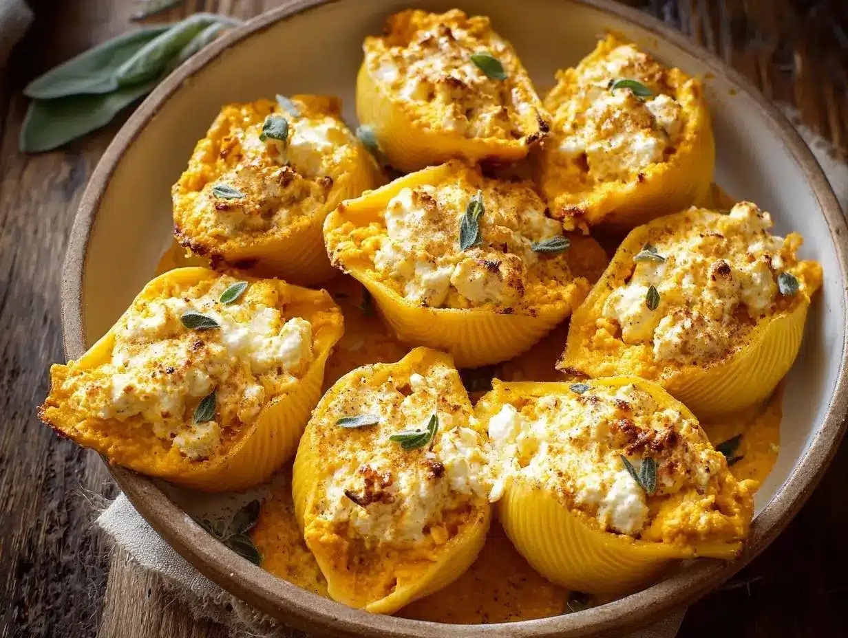 Coquilles farcies potiron ricotta