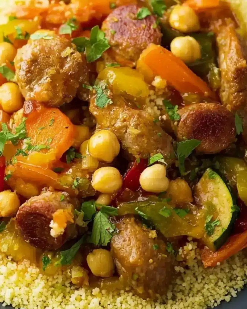 Couscous Poulet et Merguez Facile - Recette delicieux 4 Couscous poulet et merguez