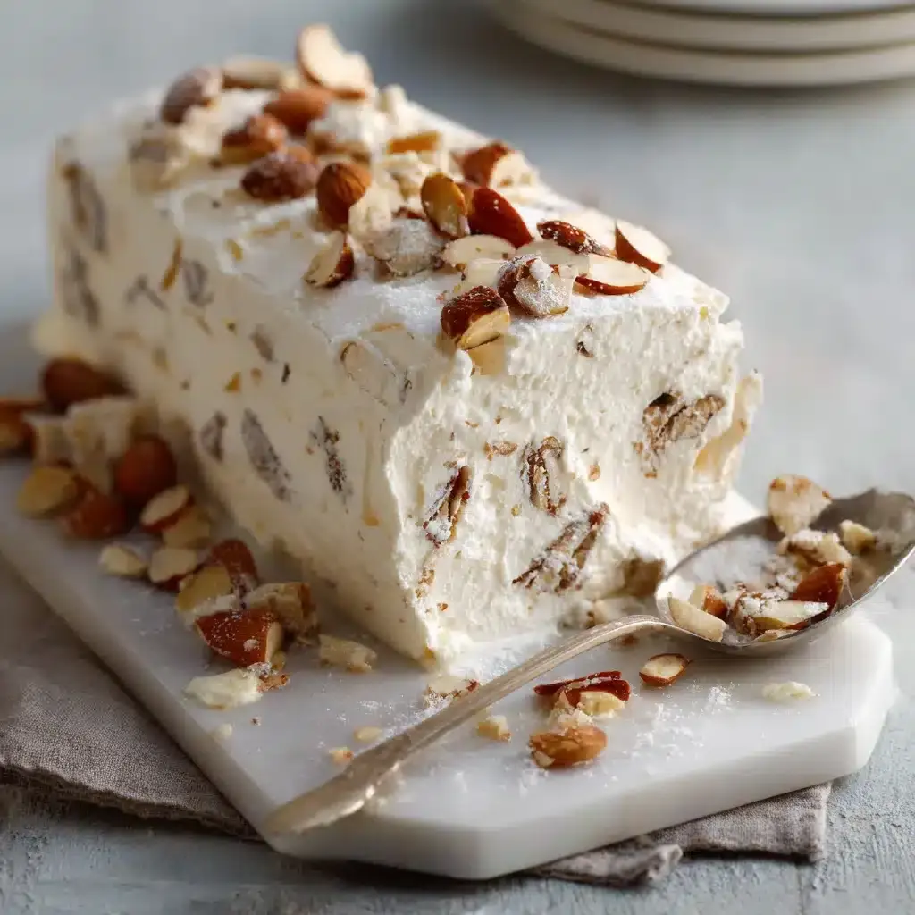 Nougat Glacé aux Amandes Caramélisées