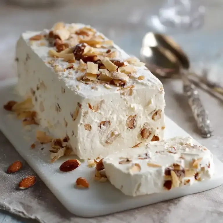Nougat Glacé aux Amandes Caramélisées