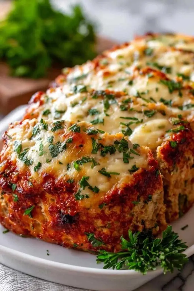 Pain de viande poulet ail parmesan