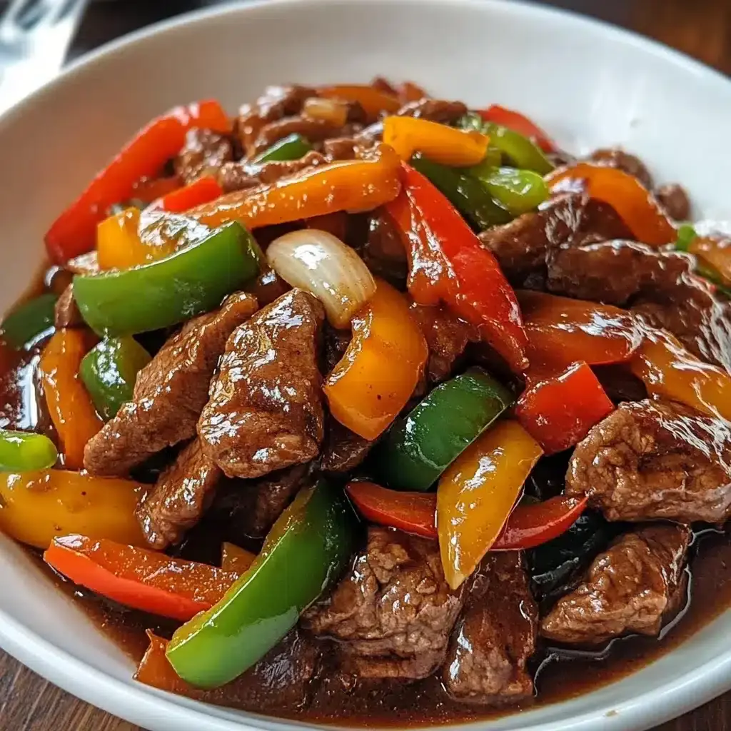 Sauté de Bœuf aux Poivrons et Oignons