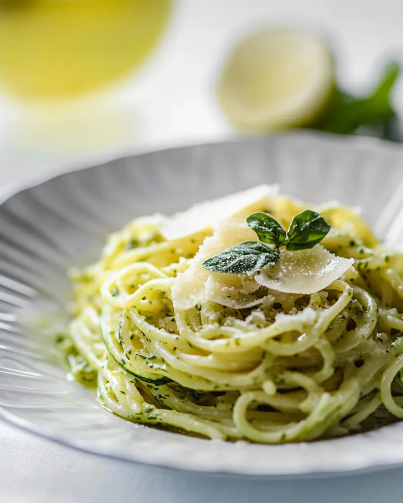 Spaghetti Crémés aux Courgettes