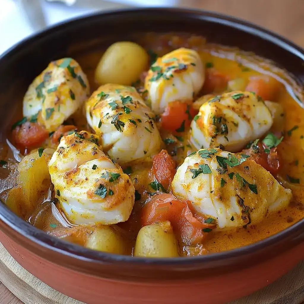 Tajine de Lotte au Safran et au Curry 4 Tajine de Lotte au Safran et au Curry