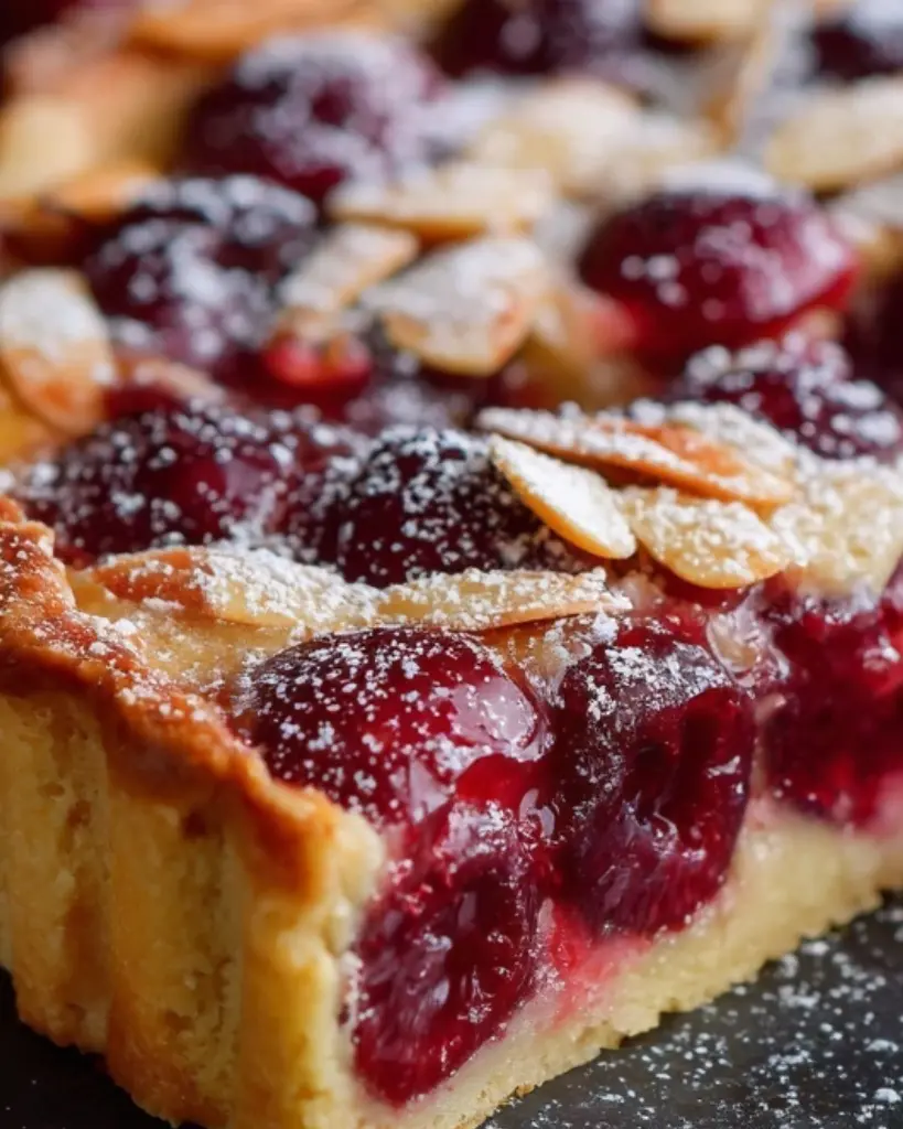 Tarte aux cerises amandes