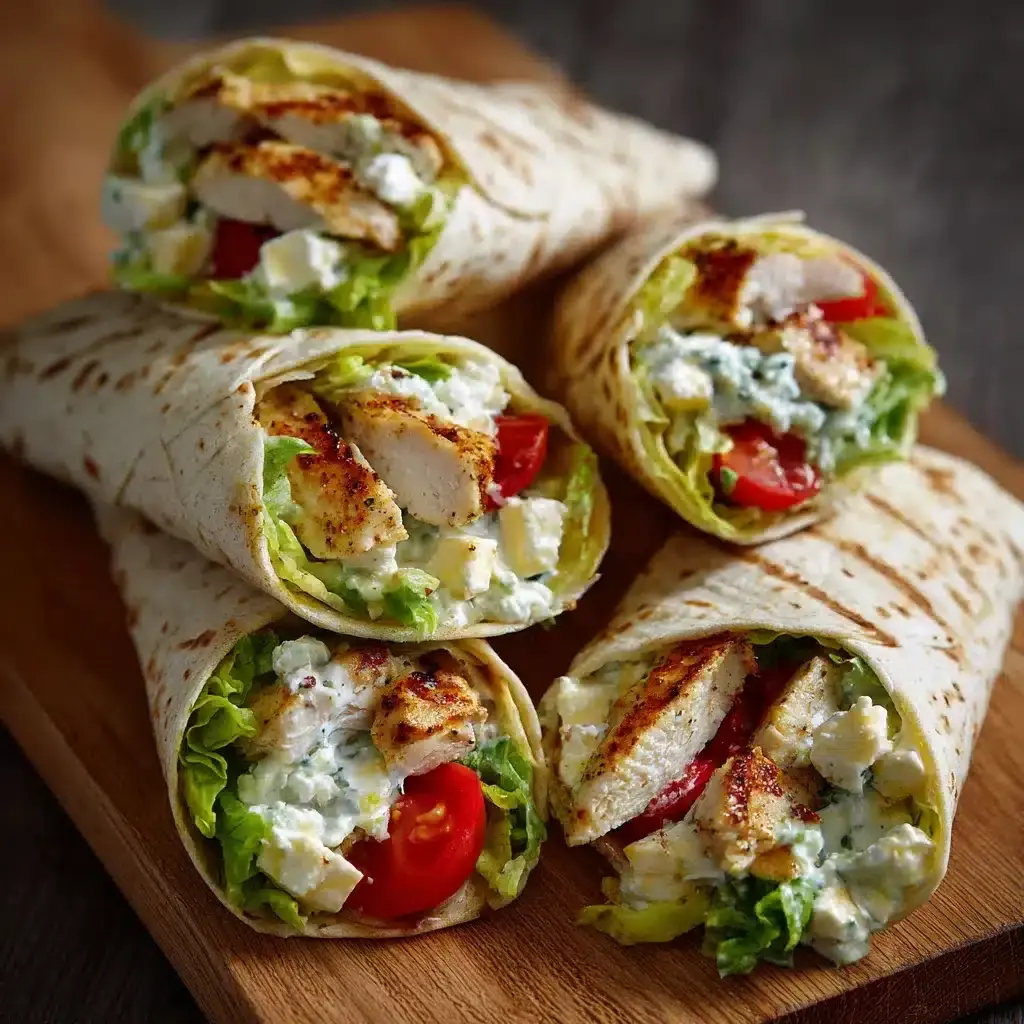 Wraps Légers au Poulet & Sauce Fromage Blanc