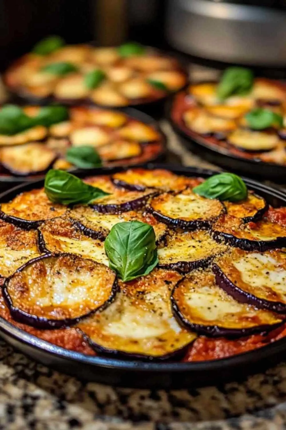 Aubergines à la Parmigiana 4 aubergines à la parmigiana