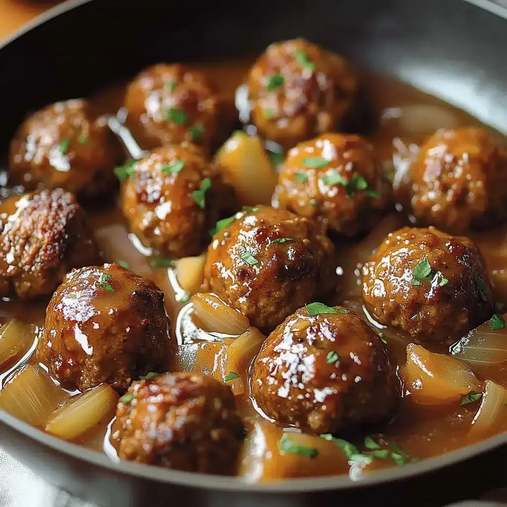 boulettes de bœuf sauce oignon
