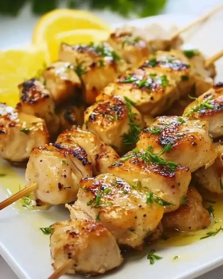 Brochettes de poulet au citron et au miel – Recette delicieux