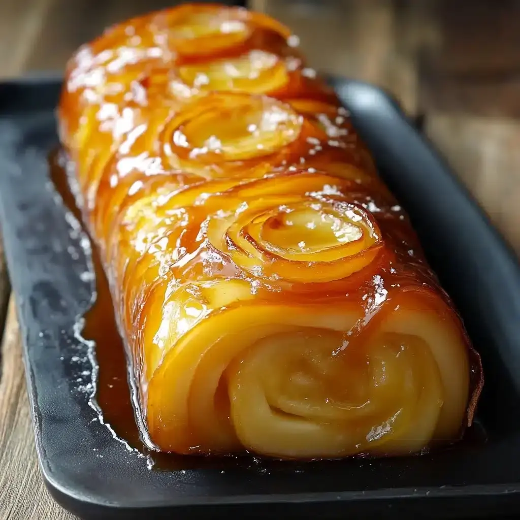 Bûche façon Tatin – Dessert léger et parfumé 4 bûche façon Tatin aux pommes