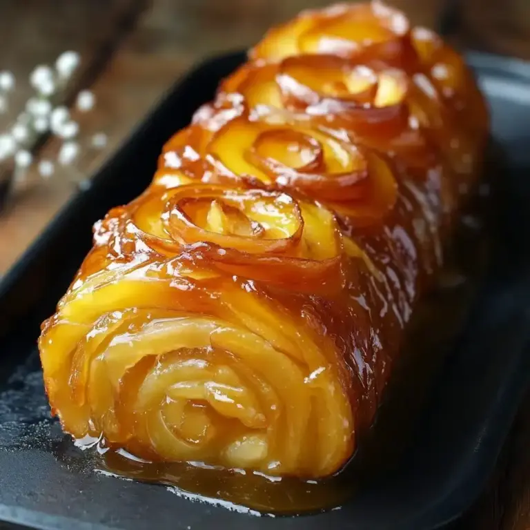 Bûche façon Tatin – Dessert léger et parfumé