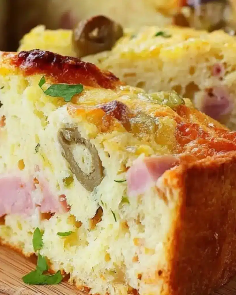 cake salé jambon gruyère olives