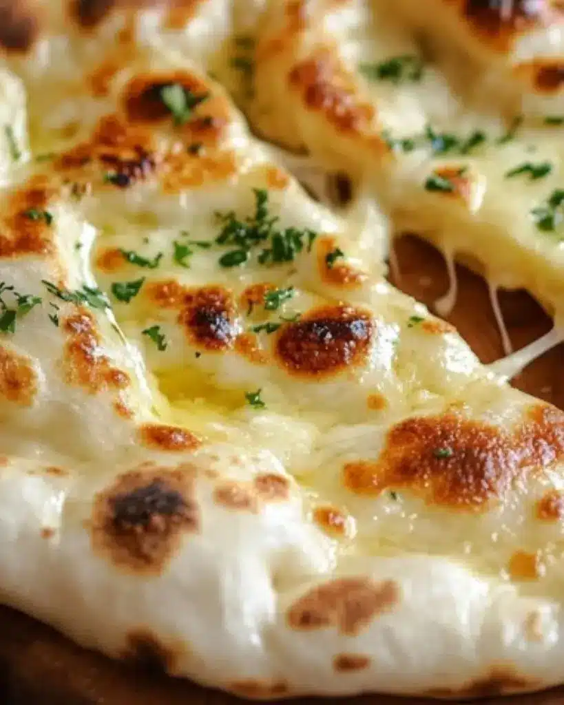 Cheese Naan à la Vache qui Rit - Recette delicieux 4 cheese naan recette facile