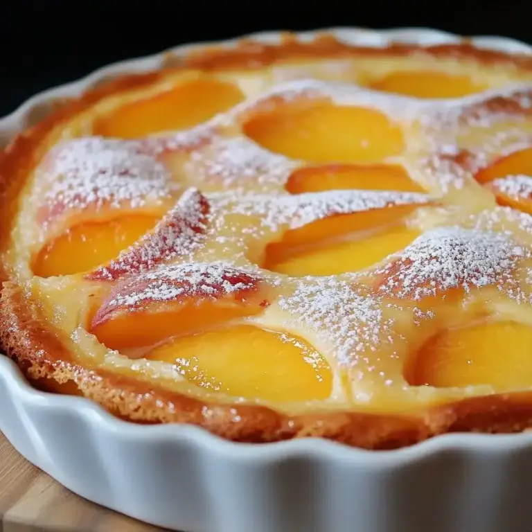 Clafoutis aux Pêches : Un Dessert Fruité et Fondant