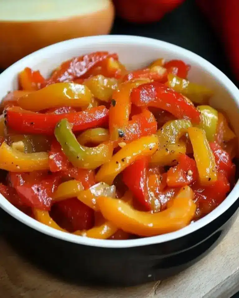 Compotée de poivrons aux oignons et paprika – Recette delicieux