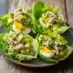 coupelles laitue thon avocat œufs