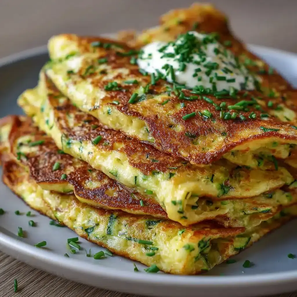 Crêpes de Courgettes Ultra Moelleuses 4 crêpes de courgettes moelleuses