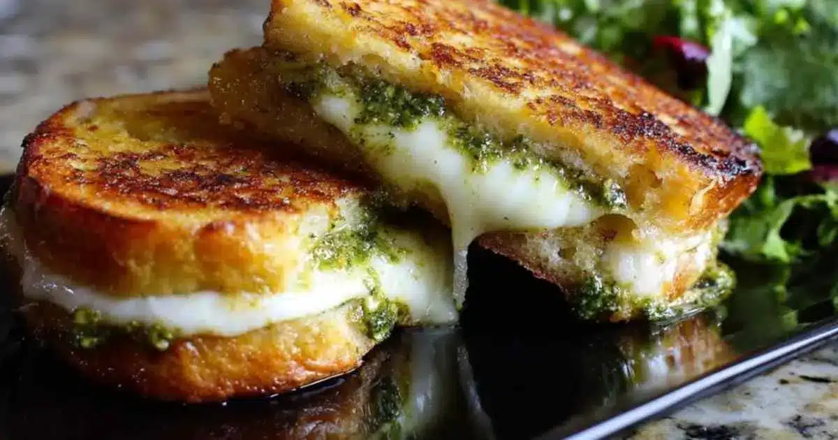 croque monsieur chyvre pesto