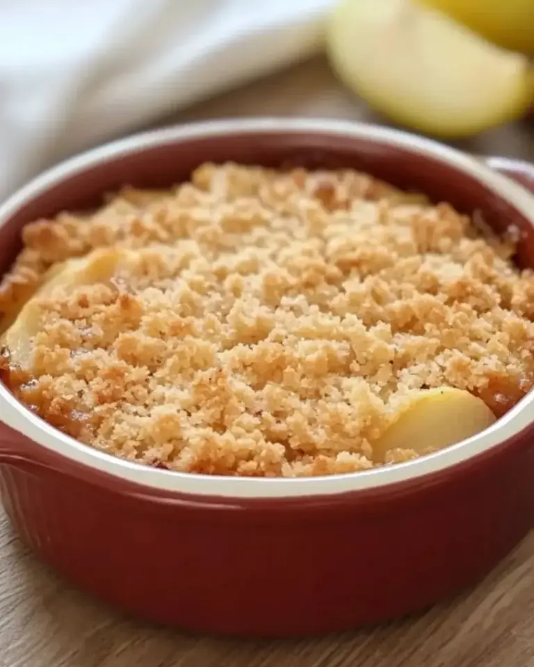 Crumble aux pommes à l’ancienne – Recette delicieux