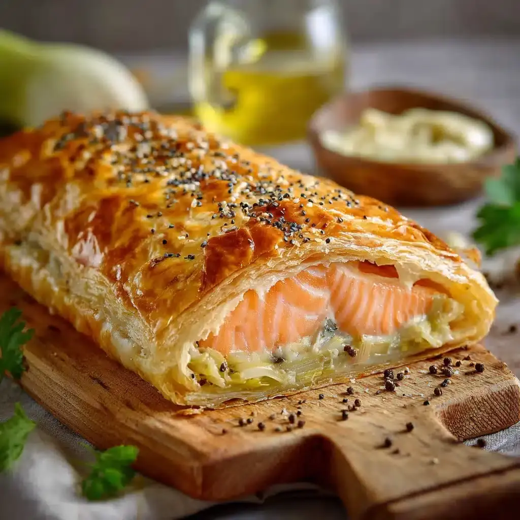 Feuilleté Saumon & Poireaux