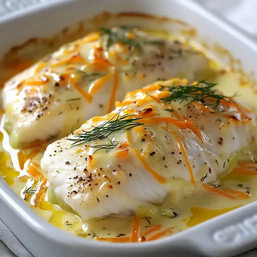 Filets de Cabillaud au Four à la Crème et aux Légumes – Une Recette Savoureuse et Facile 4 filets de cabillaud au four crème légumes