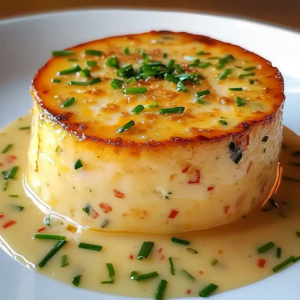 flan de crabe sauce ciboulette