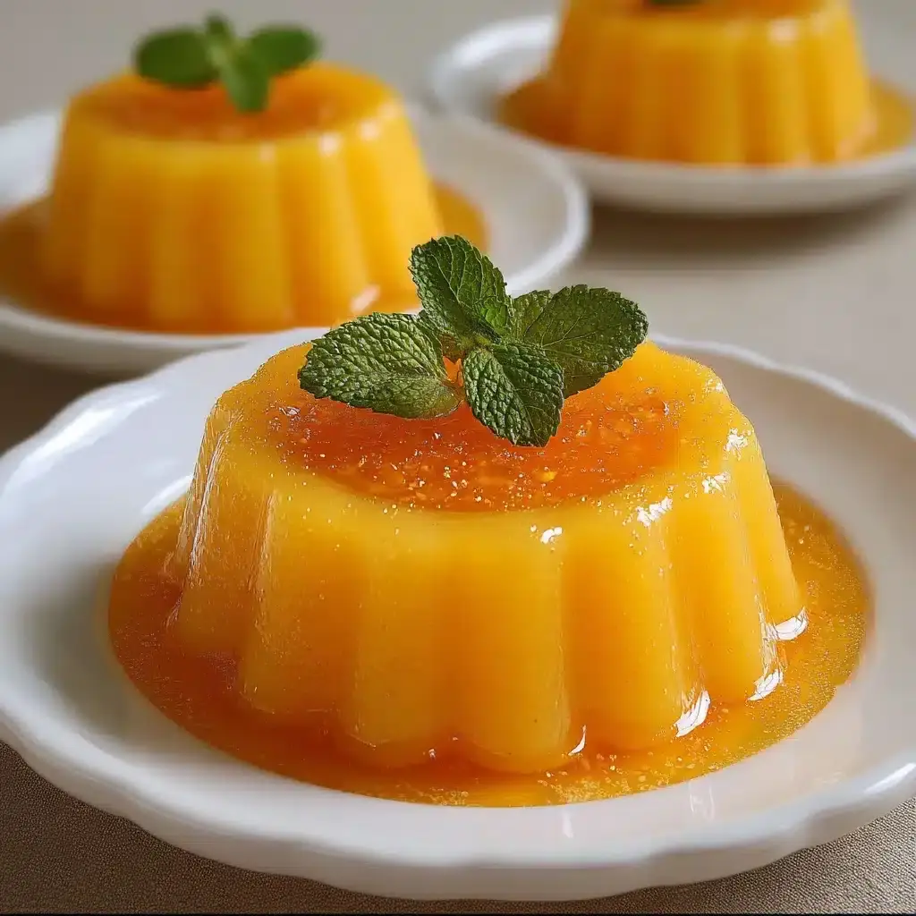 flan de melon rafraîchissant sans œufs