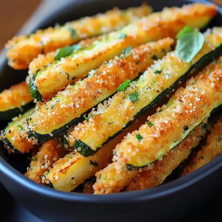 Frites de courgettes au parmesan cuites au four