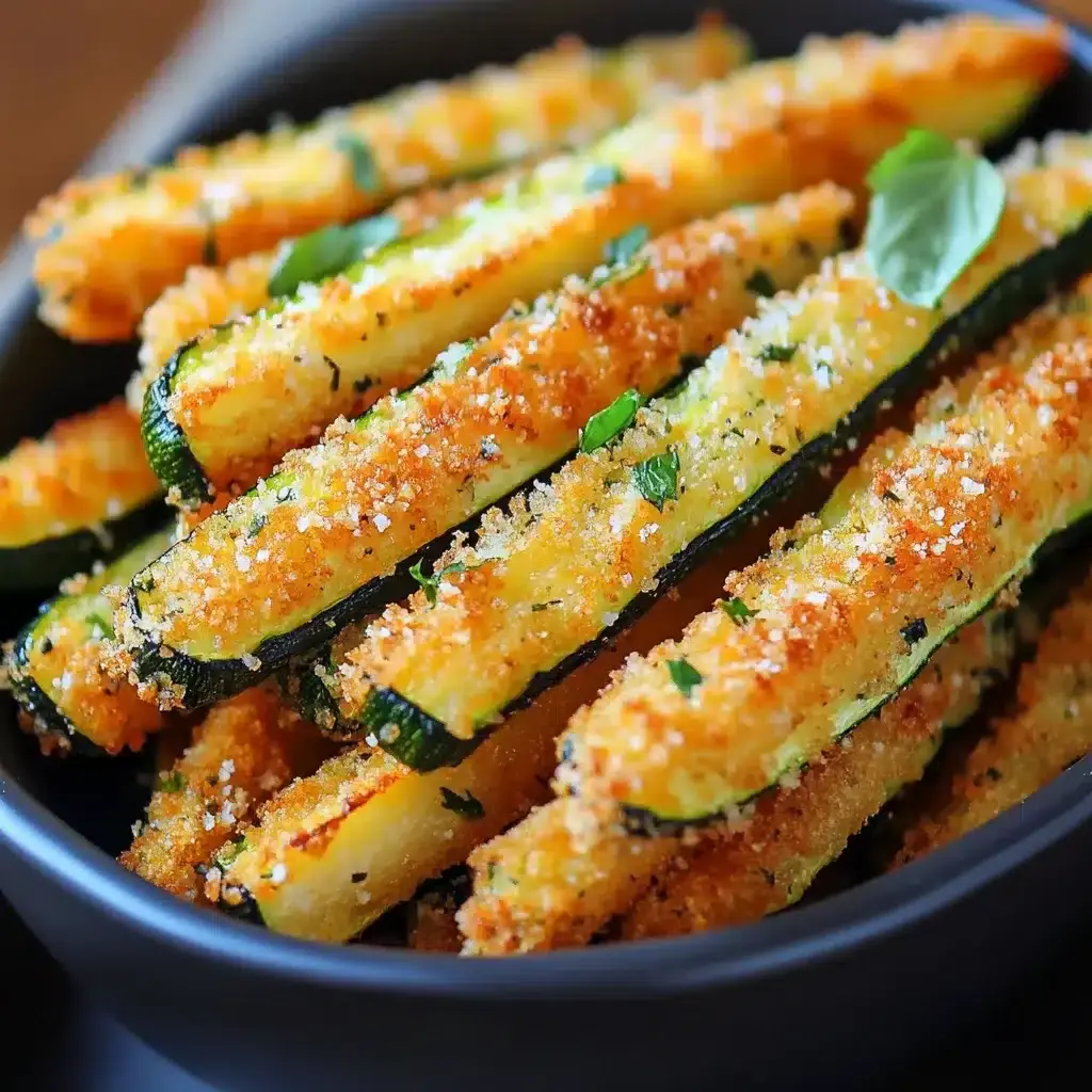 Frites de courgettes au parmesan cuites au four
