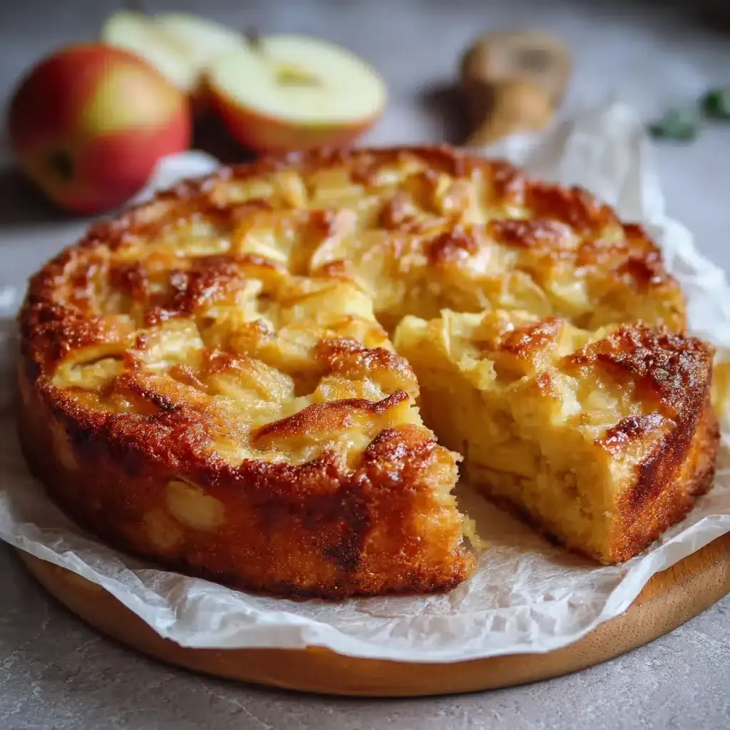 gâteau aux pommes sans sucre et sans beurre