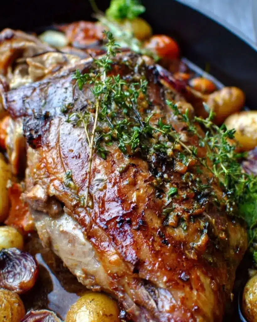 Gigot d’agneau au four tendre et parfumé – Recette delicieux