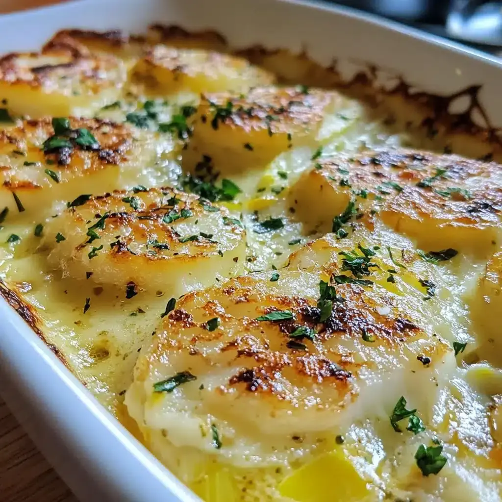 Gratin de Cabillaud et Poireaux à la Moutarde
