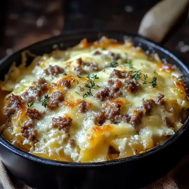 Gratin de Coquillettes à la Raclette et Viande Hachée