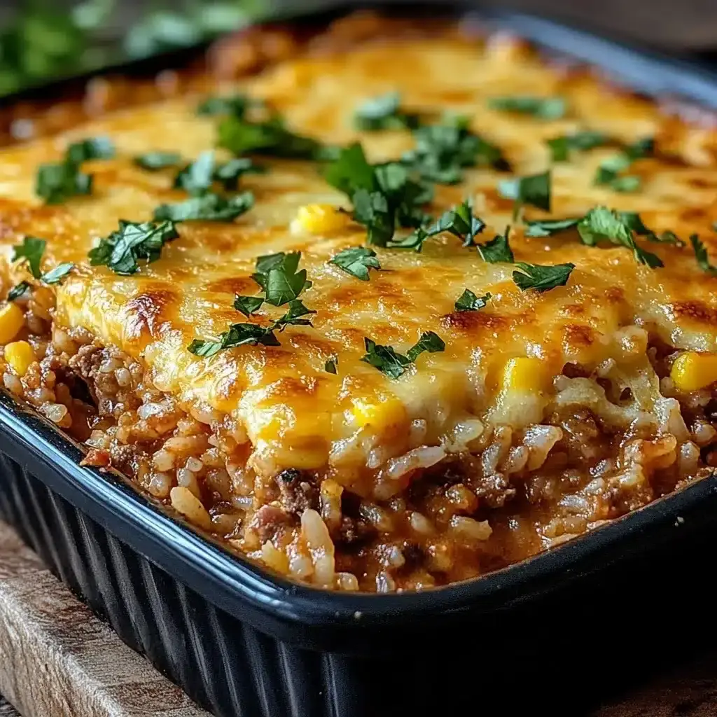 Le Meilleur Gratin Mexicain au Riz et à la Viande Hachée de Bœuf