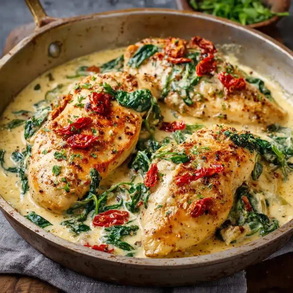 poulet à la toscane sauce parmesan