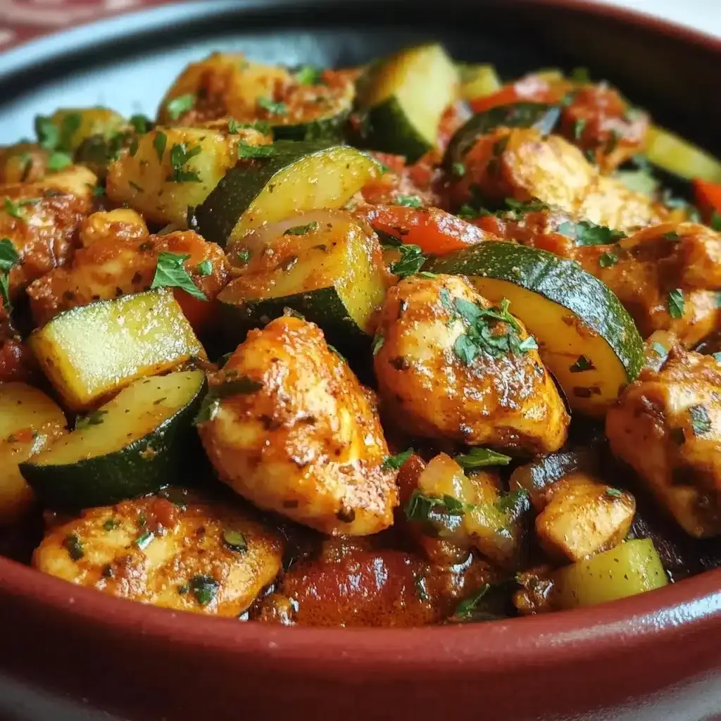 poulet aux courgettes tajine