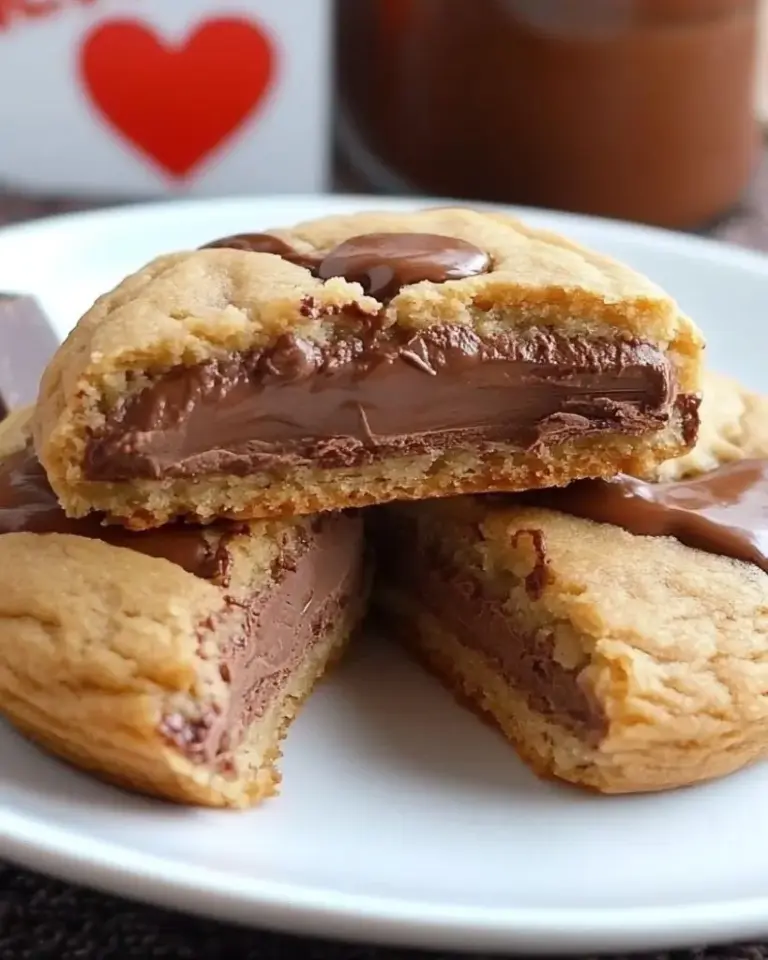 Cookies cœur fondant au Nutella – Recette delicieux