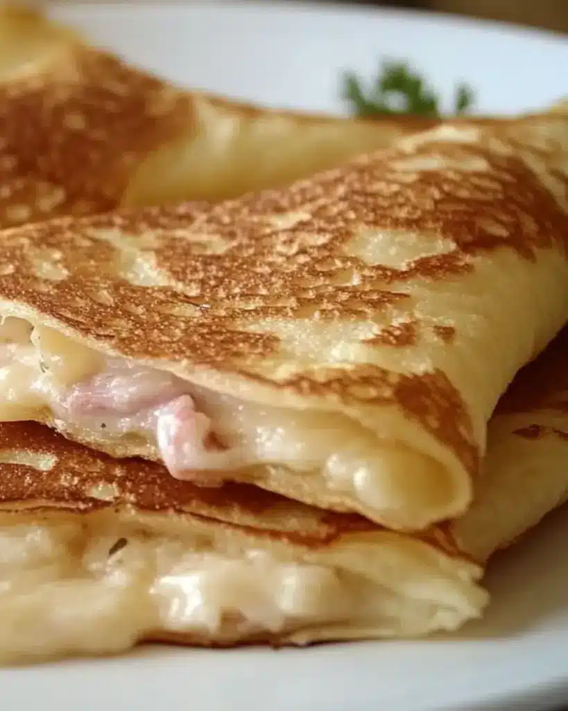 recette crêpes salées béchamel jambon fromage