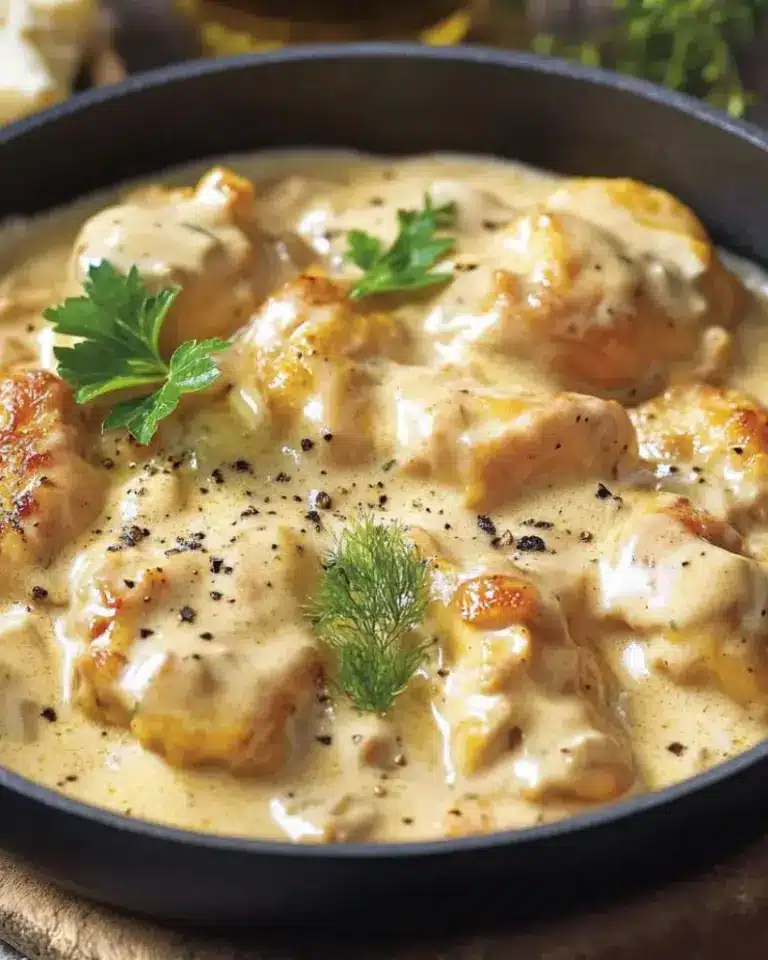 Émincé de poulet à la moutarde et à la crème – Recette delicieux