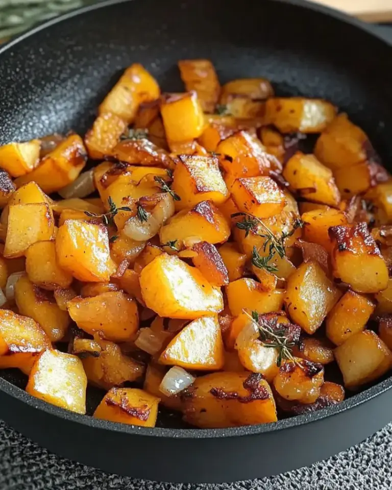 Poêlée de Patates Douces Sautées aux Oignons, Ail et Thym – Recette delicieux