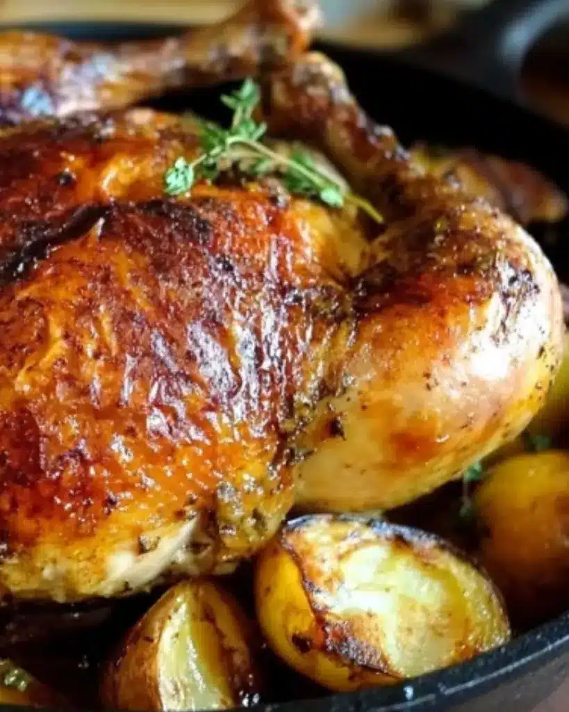 Poulet rôti comme en rôtisserie - Recette delicieux 4 recette poulet rôti maison