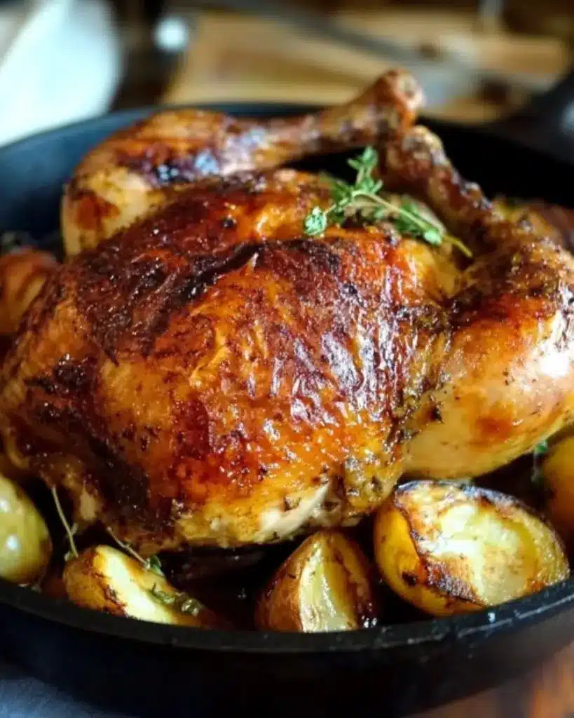 Poulet rôti comme en rôtisserie – Recette delicieux